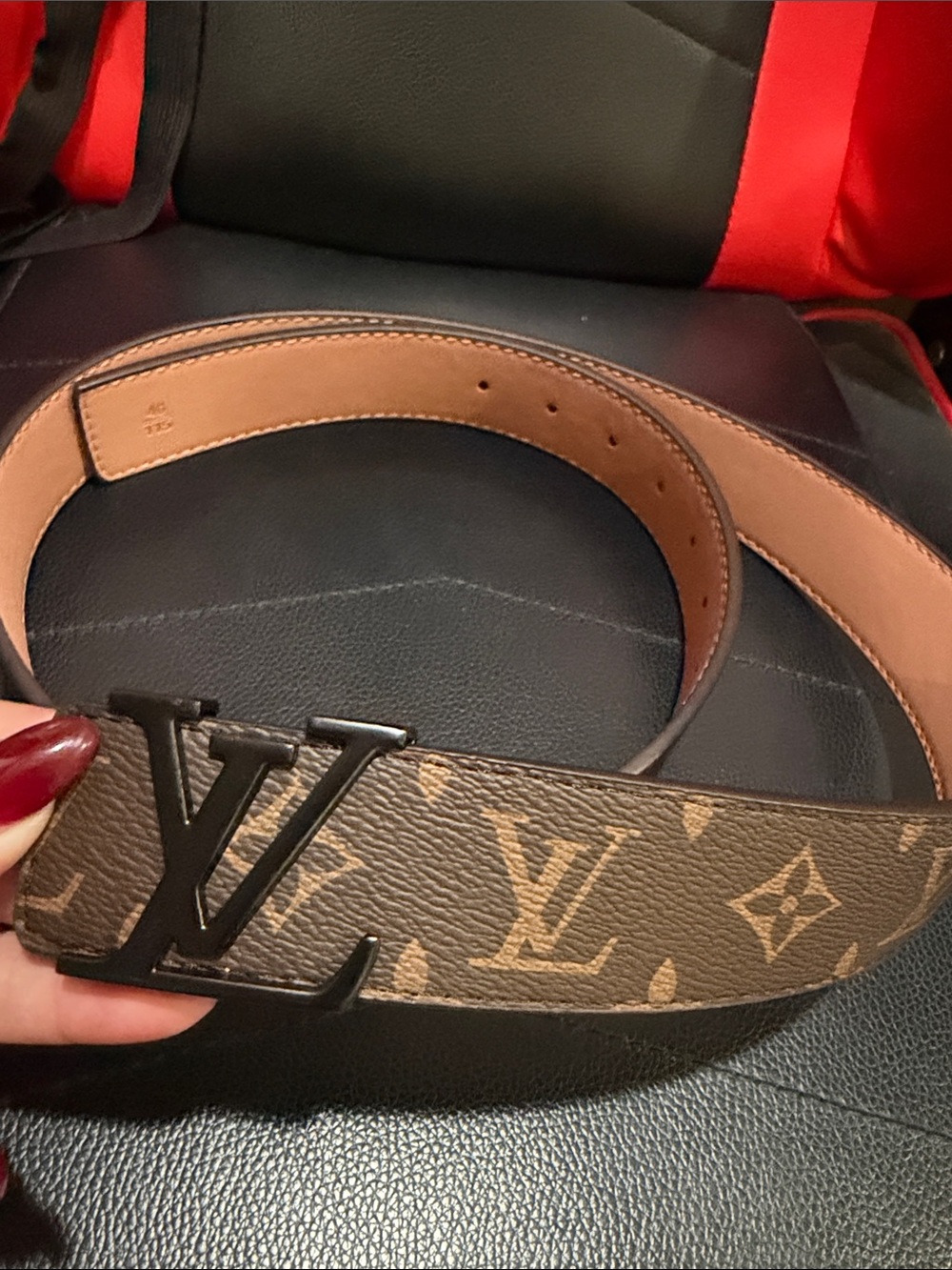 Brown Men's Belt in Brown and Tan